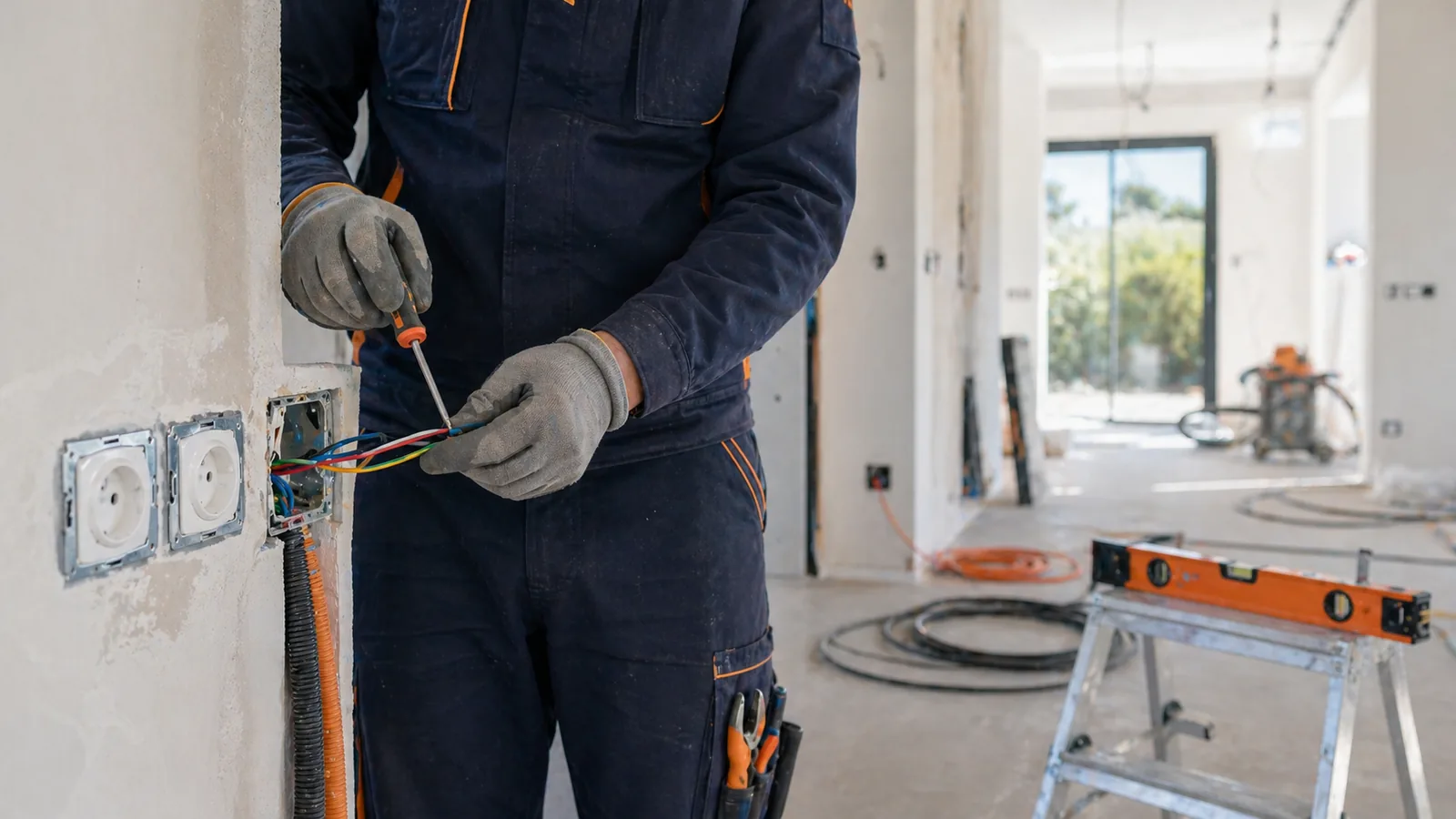 Rénovation complète d'installation électrique d'un appartement T4 à Bagnols-sur-Cèze réalisée par SAS Boudet
